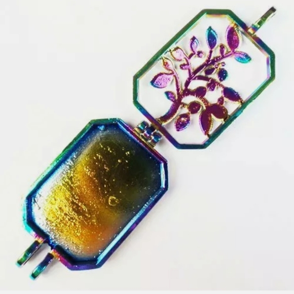 New Rainbow Hematite Tree Open Design Pendant. - Picture 2 of 5